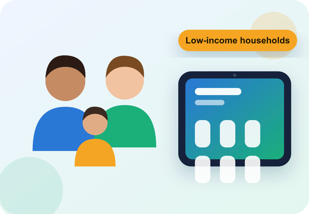 Free tablet for low income families